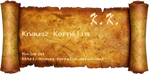 Knausz Kornélia névjegykártya